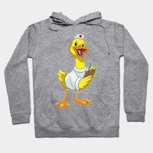 Duck as Nurse with Heart Hoodie